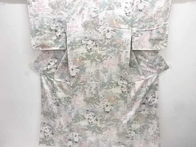 JAPANESE KIMONO / KOMON / UNUSED / FLORAL PLANTS